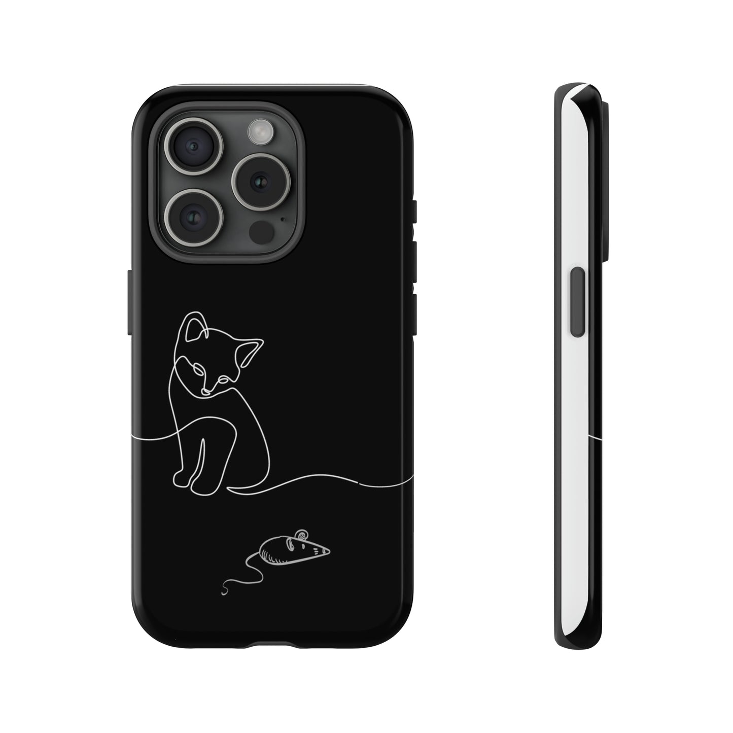 Cat and Mouse iPhone 15 Tough Cases