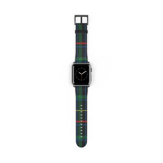 Green Blue Tartan Print Watch Band