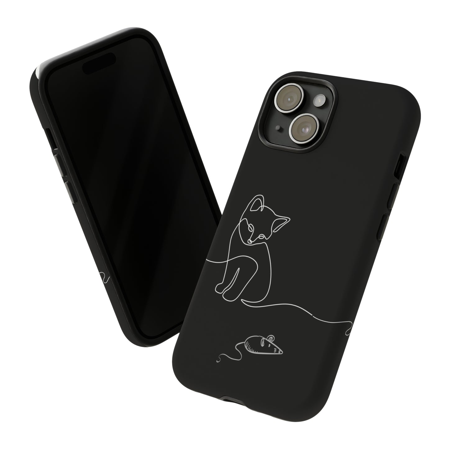 Cat and Mouse iPhone 15 Tough Cases