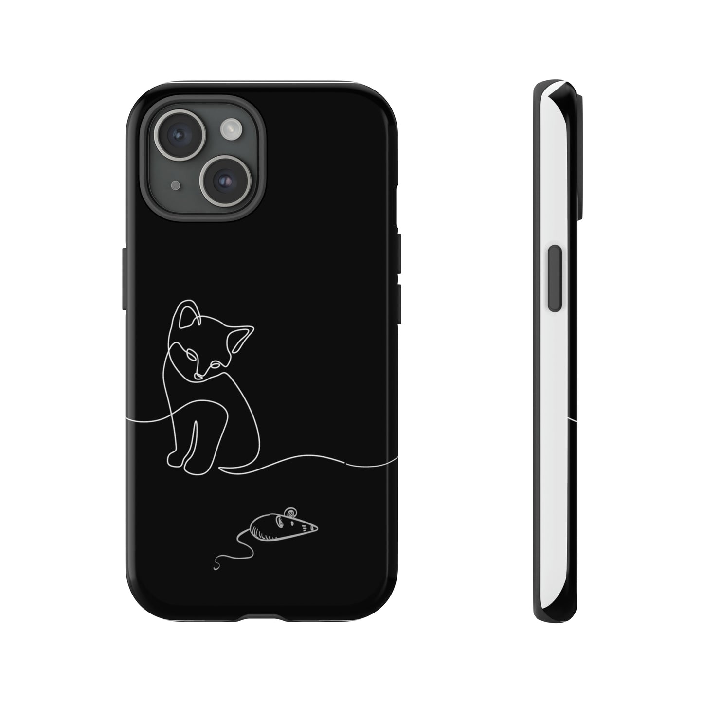 Cat and Mouse iPhone 15 Tough Cases