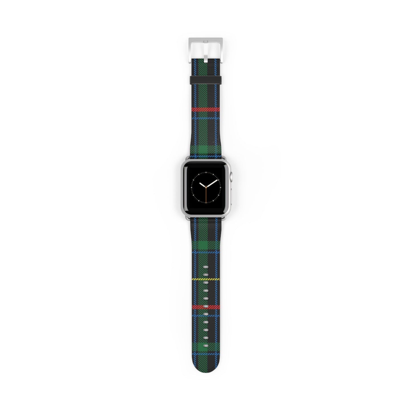 Green Blue Tartan Print Watch Band