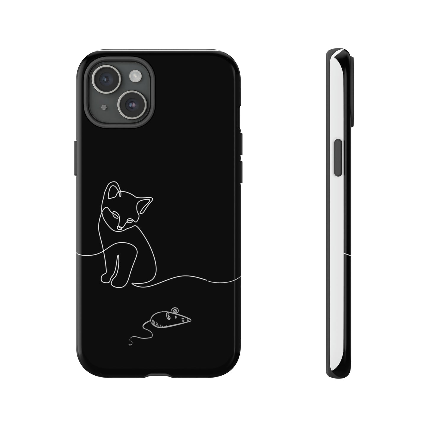 Cat and Mouse iPhone 15 Tough Cases